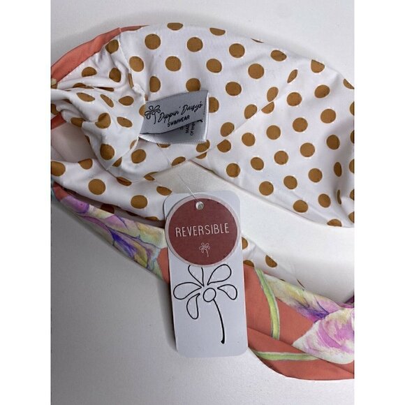 NEW Dippin' Daisy's Swimwear Women's Reversible Tube Top ONLY Floral Polka Dots - Picture 5 of 6